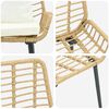 vidaXL Tuinbank Bruin en Cr&egrave;me poly rattan