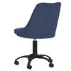vidaXL Eetkamerstoelen 2 st draaibaar stof blauw