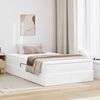 vidaXL Opslag bed met matras met matras Wit 120 x 190 cm Nep Leer