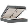 vidaXL Ottoman bed met matrassen 200x200cm stof donkergrijs