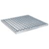 vidaXL Rooster zilver 40 x 40 x 2 cm Warmgedipt Gegalvaniseerd Staal