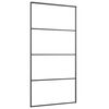 vidaXL Schuifdeur 102,5x205 cm mat ESG-glas en aluminium zwart