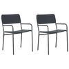 vidaXL Tuinstoelen 2 st Antraciet Staal