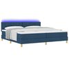 vidaXL LED Box Spring Bed met matras met LED Blauw 200 x 200 cm Stof