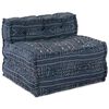 vidaXL Modulaire bank Geometrisch 4 pcs Indigo 70 x 70 x 56 cm Stof