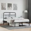 vidaXL Bedframe met hoofdbord metaal zwart 120x190 cm