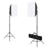 vidaXL Fotostudioset met softboxlampen, achtergrond en reflector