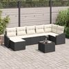 vidaXL Tuin Sofa Set met kussen 8 pcs Bruin en Cr&egrave;me poly rattan