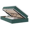 vidaXL Opbergbed met matras Donkergroen 120 x 200 cm Fluweel