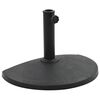 vidaXL Parasolvoet halfrond 9 kg polyresin zwart