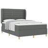 vidaXL Boxspringbed met Matras Donkergrijs 90x190 cm Donkergrijs Stof