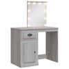 vidaXL Kaptafel met LED-verlichting 90x42x132,5 cm grijs sonoma