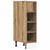 vidaXL Onderkast Riga 20x44,5x81,5 cm bewerkt hout artisanaal eikenkleur