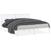 vidaXL Bedframe met hoofdbord metaal wit 183x213 cm
