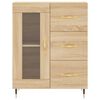 vidaXL Hoge kast 69,5x34x180 cm bewerkt hout sonoma eikenkleurig