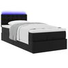 vidaXL Ottoman bed met matrassen en LED's 100x200cm kunstleer zwart