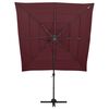 vidaXL Parasol 4-laags met aluminium paal 250x250 cm bordeauxrood