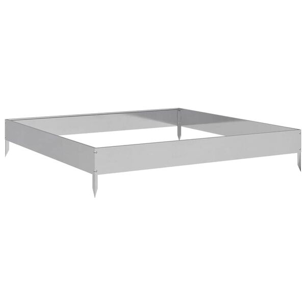 vidaXL Plantenbak verhoogd 100x100x18,5 cm gegalvaniseerd staal