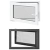 vidaXL Kelderraam RISOR 90 x 70 cm PVC en glas Antracietkleurig