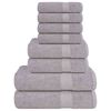 vidaXL 8-delige Handdoekenset FROGN 360 g/m&sup2; grijs