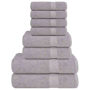 vidaXL 8-delige Handdoekenset FROGN 360 g/m&sup2; grijs