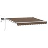 vidaXL Handmatige Luifelhouder met LED's Taupe 5 x 3 m