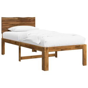 vidaXL Eenpersoonsbed met hoofdbord ROSTOCK Naturel 80 x 200 cm