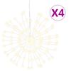 vidaXL Kerstverlichting vuurwerk 4 st 140 warmwitte LED's 17 cm
