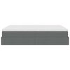 vidaXL Ottoman bed met matras 140x190cm stof donkergrijs
