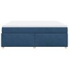 vidaXL Boxspring met matras stof blauw 200x200 cm