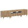 vidaXL 3-delige LED TV-kast Artisanaal eiken Bewerkt hout