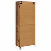 vidaXL Hoge kast Oud Hout 69,5 x 34 x 180 cm Bewerkt hout