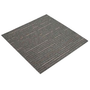 vidaXL Vloertegel Gestreept Donkerbruin 50 x 50 cm 36 st PP en Bitumen