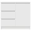 vidaXL Dressoir met lade 71x35x65 cm spaanplaat wit