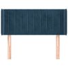 vidaXL Hoofdbord met randen 83x16x78/88 cm fluweel donkerblauw