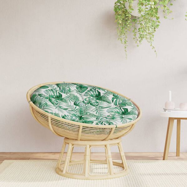 vidaXL Zitkussen rond bladpatroon &Oslash; 100x11 cm oxford stof