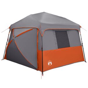 vidaXL Directe Tent ALTA Grijs en Oranje 458 x 458 x 230 cm Staal