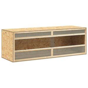 vidaXL Terrarium 144x46x48 cm bewerkt hout