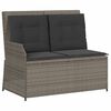 vidaXL 7-delige Loungeset met kussens poly rattan grijs