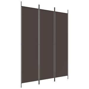 vidaXL Kamerscherm met 3 panelen 150x200 cm stof bruin
