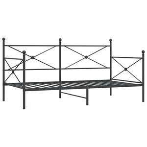 vidaXL Slaapbank zonder matras 100x200 cm staal zwart