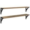 vidaXL Wandplanken Muurmontage 2 pcs Artisan Eiken 80 x 15 x 15,5 cm