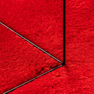 vidaXL Vloerkleed HUARTE laagpolig zacht wasbaar 80x150 cm rood