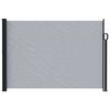vidaXL Uittrekbaar Zijscherm Grijs 300 x 140 cm Polyester