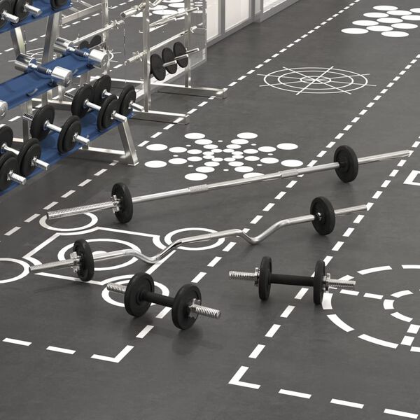 vidaXL Halterset 30 kg gietijzer