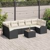 vidaXL Tuin Sofa Set Zwart 55 x 55 x 37 cm poly rattan