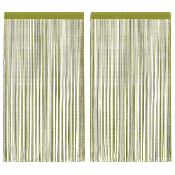 vidaXL Draadgordijnen 140x250 cm groen 2 st