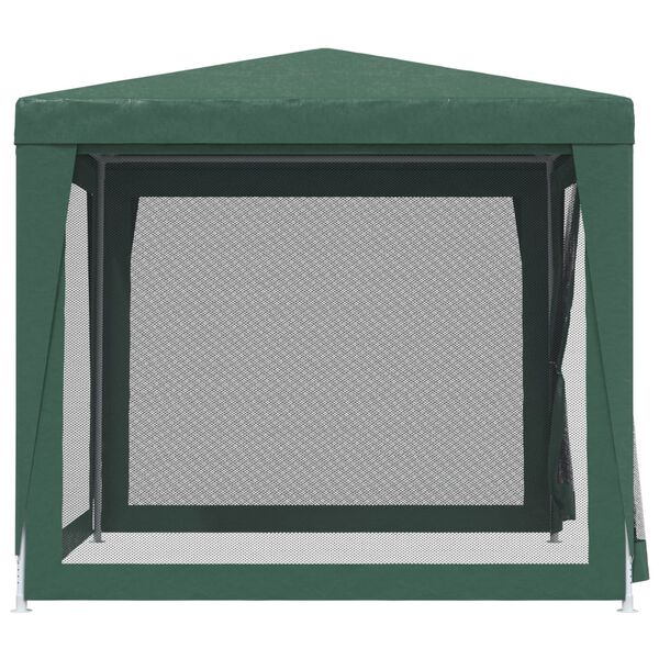 vidaXL Partytent met 4 mesh zijwanden 2,5x2,5 m HDPE groen