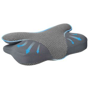 vidaXL Nek kussen Grijs Traagschuim 58 x 36 x 13 cm