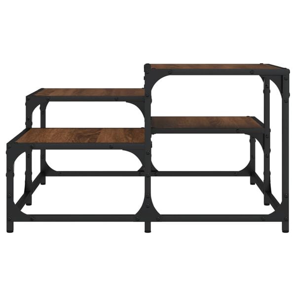 vidaXL Salontafel 68x68x40 cm bewerkt hout bruin eikenkleur